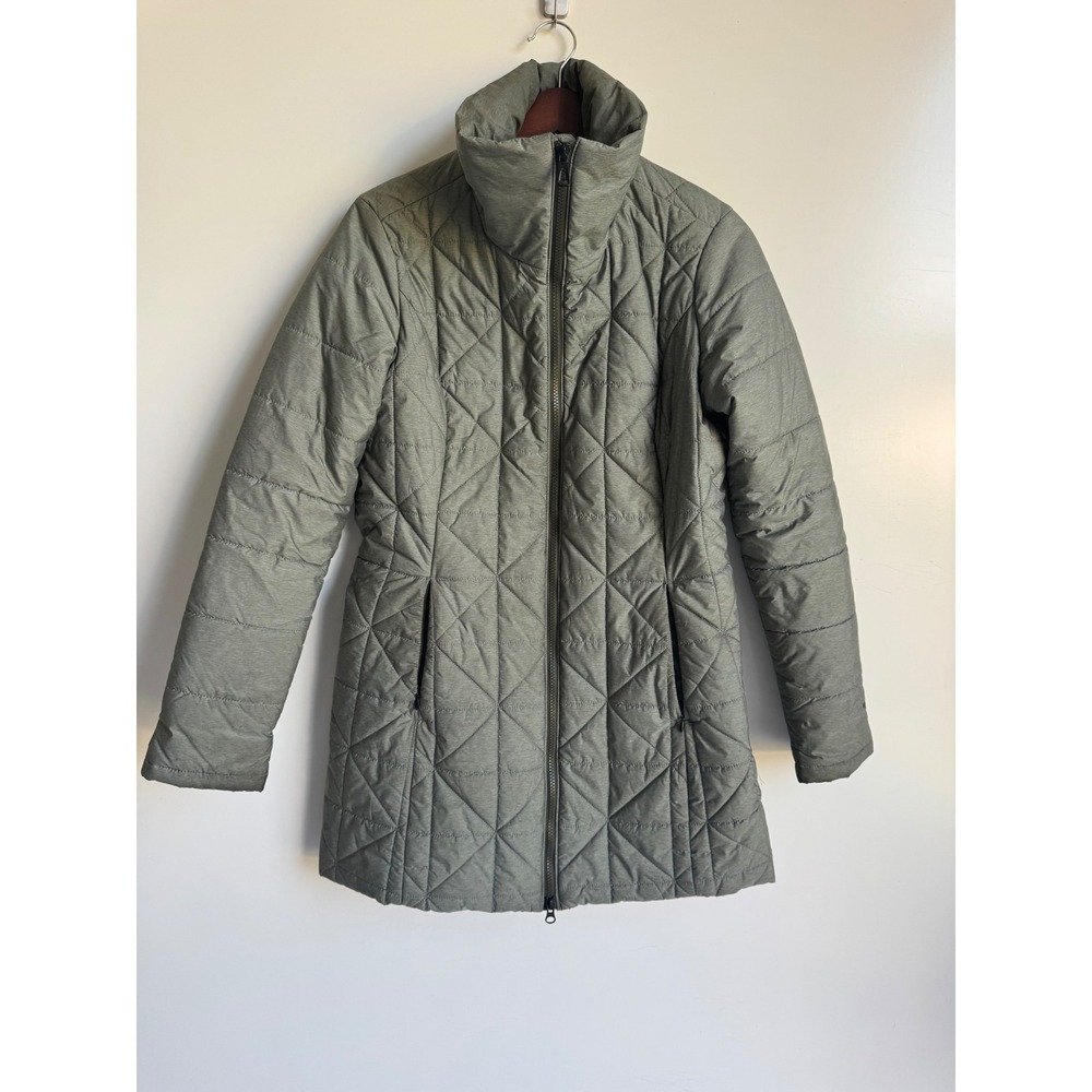 The North Face Tamburello Parka Olive Green Quilted Insulated Jacket Womens Med